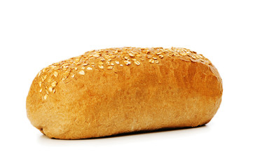 Fresh bread isolated on the white background