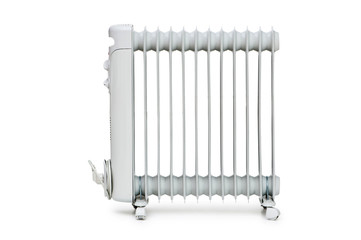 Oil radiator isolated on the white background