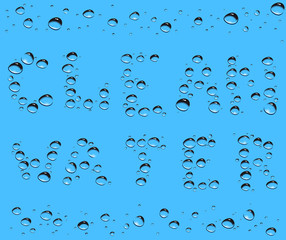 Clean water raindrops