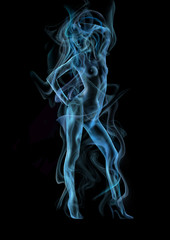 Obraz premium smoke-girl