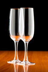 Wine glasses against background