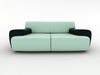 sofa on white background insulated 3d