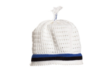 knitted cap isolated on a white