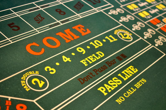 Craps Table located in a Casino