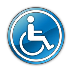Glossy Button "Handicap Symbol"
