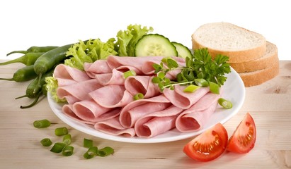 Slices of ham