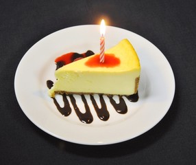 Birthday cheesecake