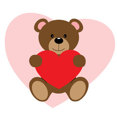 Teddy Bear Holding Heart