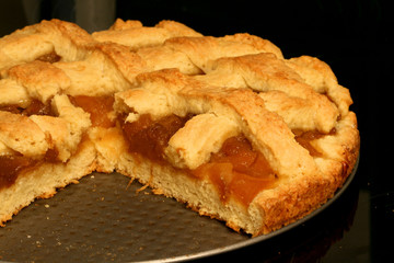 Apple and peach pie