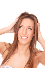 Fototapeta premium Portrait of a fresh and lovely woman