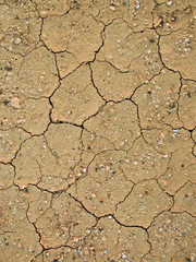 dry earth with structure and scratches due to heat