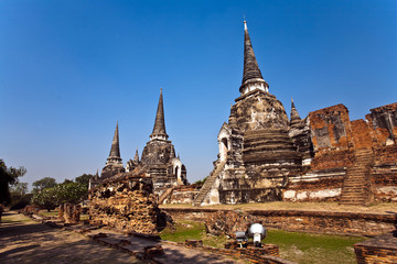 Fototapeta premium temple area Wat Phra Si Sanphet, Royal Palace in Ajutthaya