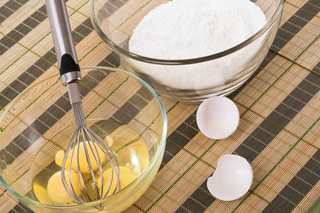 series of images of kitchen ware. Dough