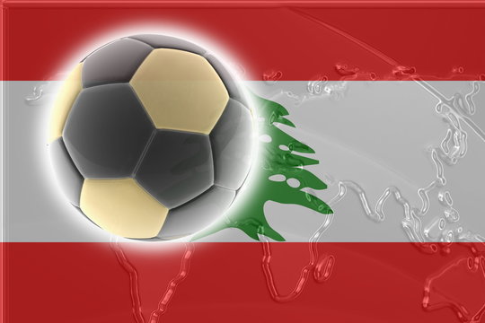 Flag of Lebanon soccer
