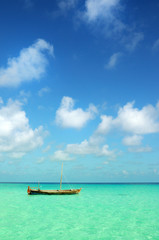 parking boat at ocean