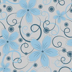 Fototapeta na wymiar Elegant seamless pattern with flowers