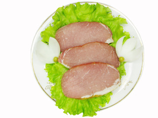 bacon on lettuce vegetable
