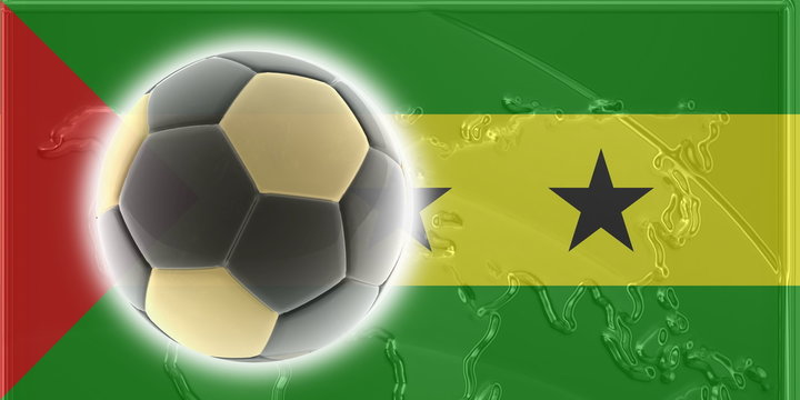 Flag of Sao Tome and Principe soccer