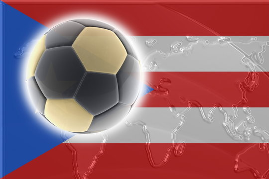 Flag of Puerto Rico soccer