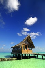 thatched house at Maldives