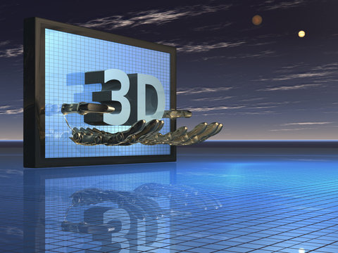 Illustration zum Thema 3D-Filme - Background - 3D
