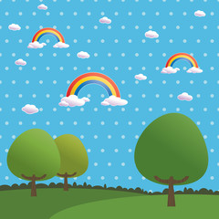 polka dot rainbows