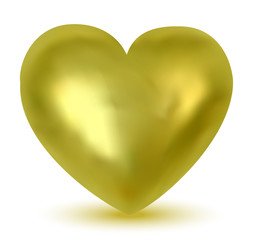 3D Golden Heart