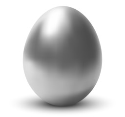 3D Silver Egg