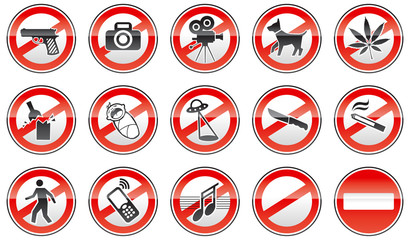 prohibited signs
