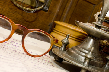 Ancient chest and different old things
