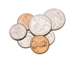 Coins with Clipping Path
