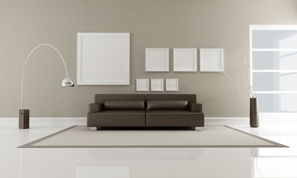brown minimalist interior
