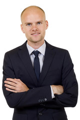 Young handsome businessman studio portrait