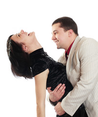 couple isolated on white