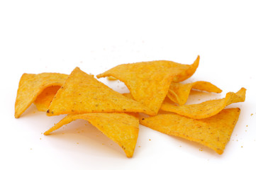 Mexican chips - isolated on white background