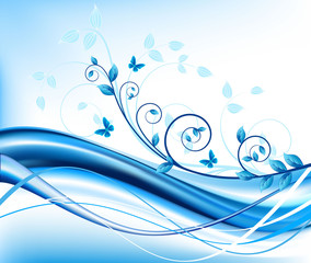 Floral abstract backgrounds vector