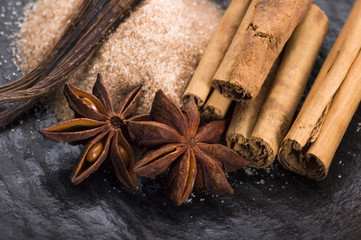 aromatic spices with brown sugar