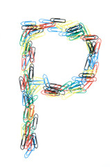 Paperclip Alphabet Letter P