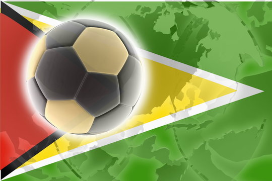 Flag of Guyana soccer