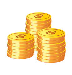 Vector golden coins