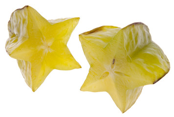 Fototapeta premium Carambola Starfruit Isolated on White