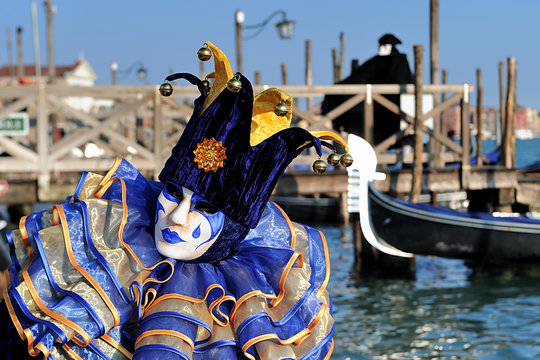 Maschera, Venezia, Carnevale, gondole