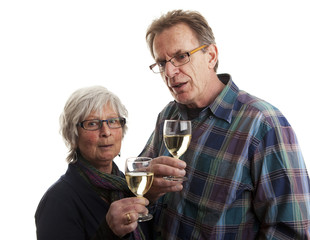 couple drinking a wine