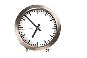 Clock on a white background