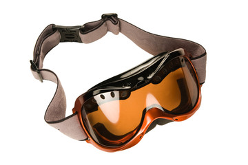 Ski goggles on white  background