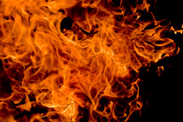 Background on black forks of flames