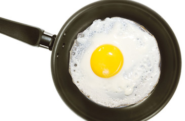 Fried egg in a frying pan