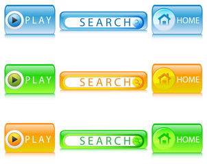 Web buttons: play , search , home