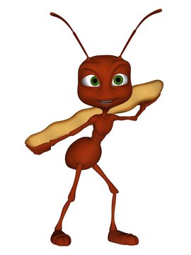 3D rendered ant