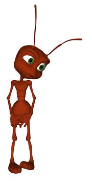 3D rendered ant